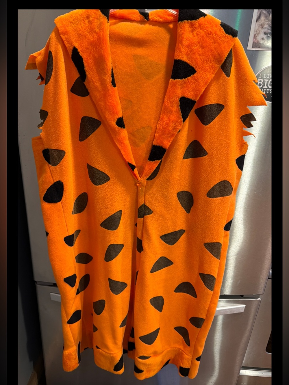 Orange Black Tunic Fred Flintstone Mens Halloween Couples Costume Cave Man Funny